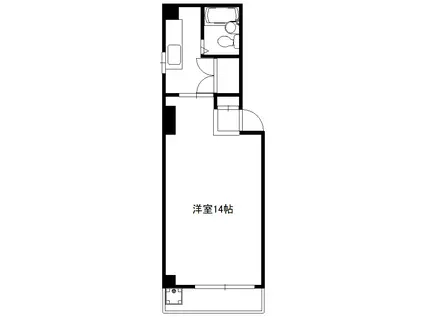 ハイツ北岡(1K/3階)の間取り写真