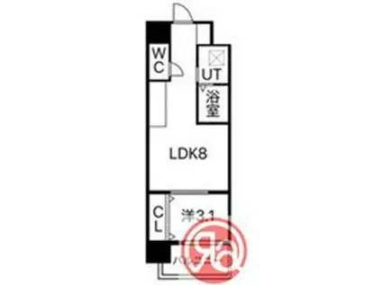 リヴィアス三明町(1LDK/6階)の間取り写真