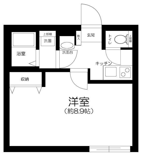 スマイラス川口並木(1K/1階)の間取り写真
