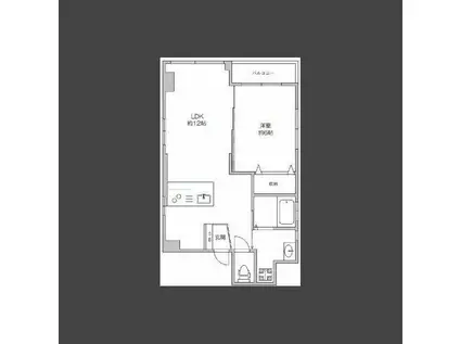 渡辺ビル(1LDK/5階)の間取り写真