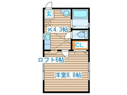 MAISON RATIS(1K/1階)の間取り写真