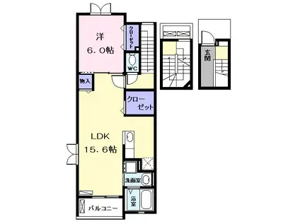 エターナル I(1LDK/3階)の間取り写真