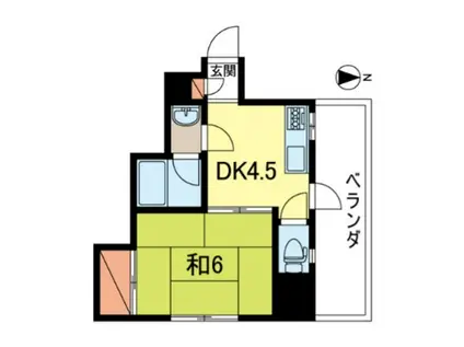 ワコー阿佐ヶ谷マンション(1DK/3階)の間取り写真