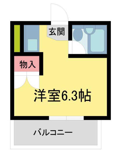 マンションミネット3号館(1K/3階)の間取り写真