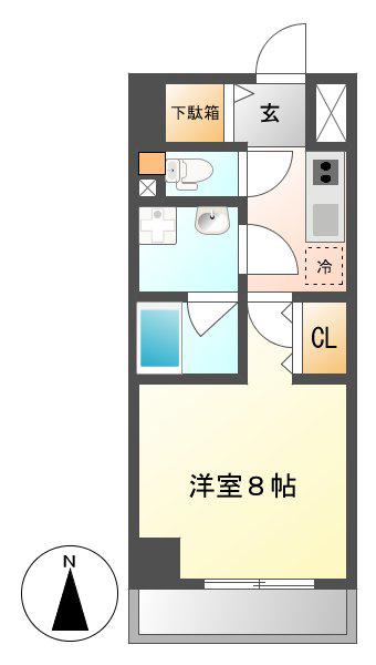 プレディアスタイル名古屋(1K/11階)の間取り写真