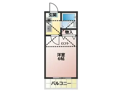 リエス稲田堤(1K/1階)の間取り写真