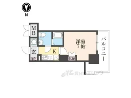 エス・キュート尼崎2(1K/10階)の間取り写真