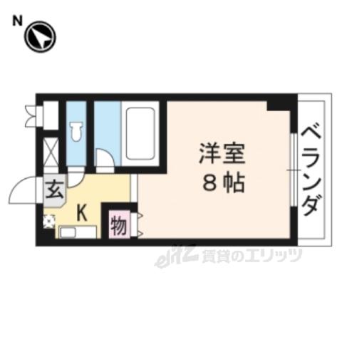 カルテットKOBORI A棟(1K/3階)の間取り写真