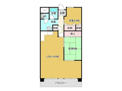 アンファミーユ・西小路(2LDK/4階)の間取り写真