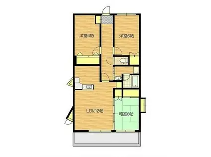 ザ・ビューヒルズ(3LDK/2階)の間取り写真