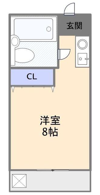 ビラ本郷(ワンルーム/2階)の間取り写真