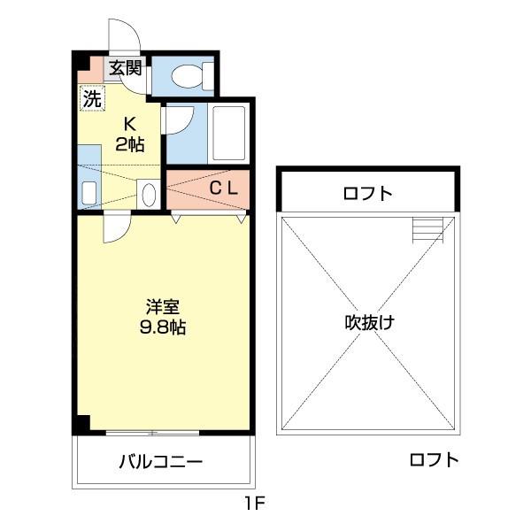モスビル(1K/3階)の間取り写真