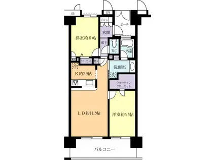 レヴィールガーデンつくばみらい平(2LDK/4階)の間取り写真