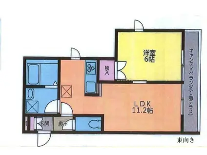 サンメゾン(1LDK/3階)の間取り写真