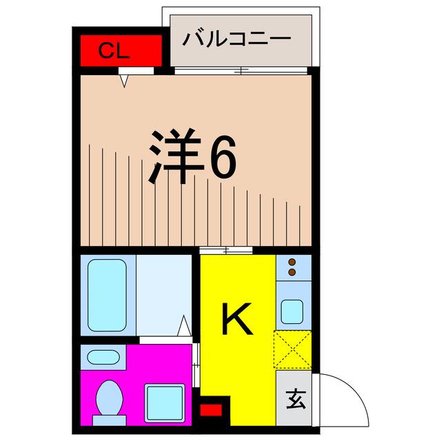 グローベルメゾン綾瀬(1K/3階)の間取り写真