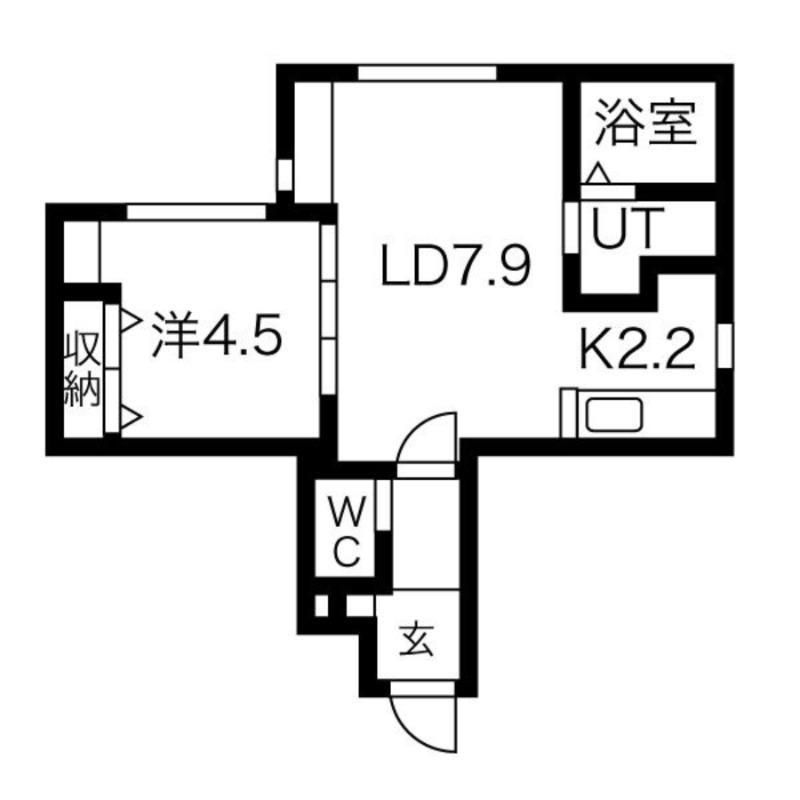 GRANVIA美園(1LDK/2階)の間取り写真