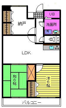 ラフィーネ壱番館(3LDK/3階)の間取り写真