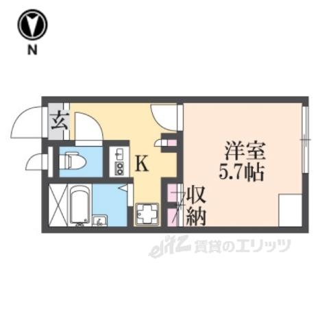 レオパレス政木(1K/1階)の間取り写真