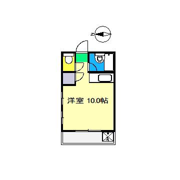 メゾンドアイリス(ワンルーム/4階)の間取り写真