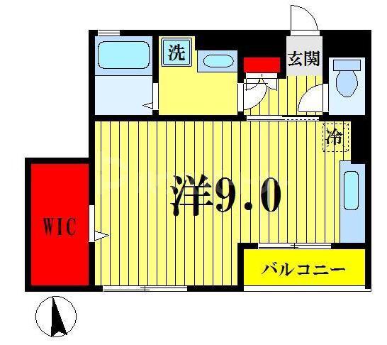 サニーヒルズ立花(ワンルーム/3階)の間取り写真
