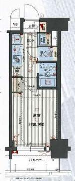 プレサンス名古屋STATIONアブソリュート(1K/6階)の間取り写真