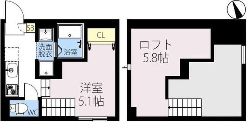 RIZEST 新松戸西(ワンルーム/1階)の間取り写真