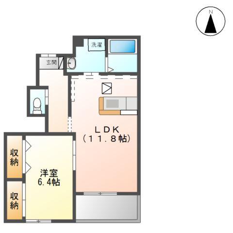 コンフォール池上(1LDK/1階)の間取り写真