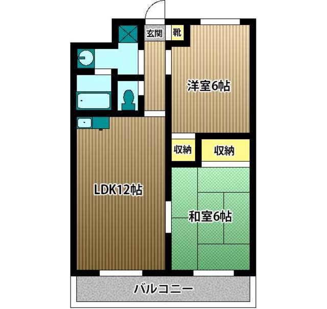 ウインズ今川(2LDK/3階)の間取り写真