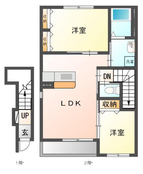 SOFIA LALUCE(2LDK/2階)の間取り写真