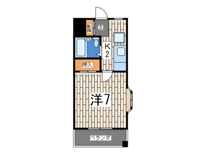 コーポAN(1K/3階)の間取り写真