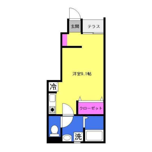 ルミエール(ワンルーム/1階)の間取り写真