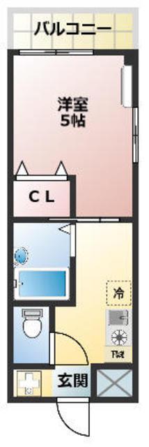 M STAGE(1K/2階)の間取り写真