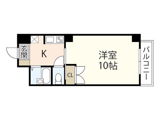 マンション雄創(1K/5階)の間取り写真