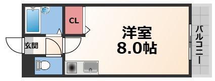 CTビュー小阪(ワンルーム/1階)の間取り写真
