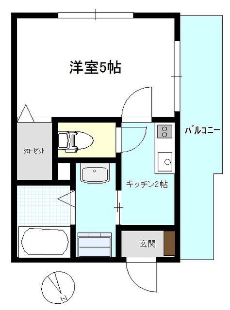 DKネクサス下北沢(1K/3階)の間取り写真