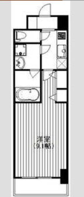 セイル淀屋橋(1K/10階)の間取り写真