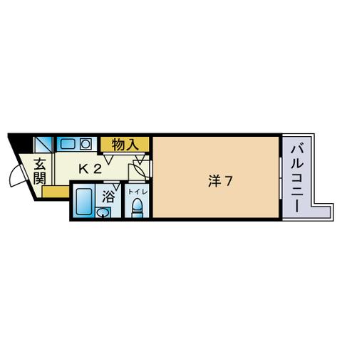 アドヴァンス91(1K/2階)の間取り写真