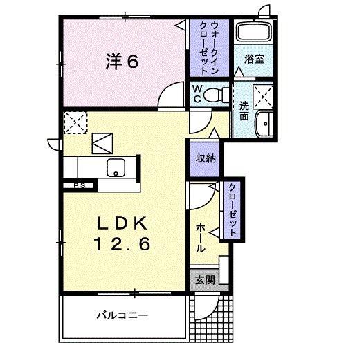 クレメント・レジデンスII(1LDK/1階)の間取り写真