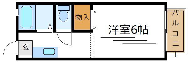 フィオーレ綾瀬(1K/3階)の間取り写真
