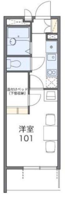 レオパレス伊勢吉(1K/2階)の間取り写真