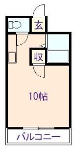 エスポワールタカナベ(ワンルーム/4階)の間取り写真