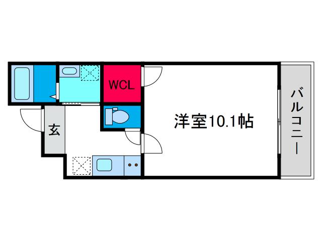 フジパレス田辺イースト(1K/1階)の間取り写真