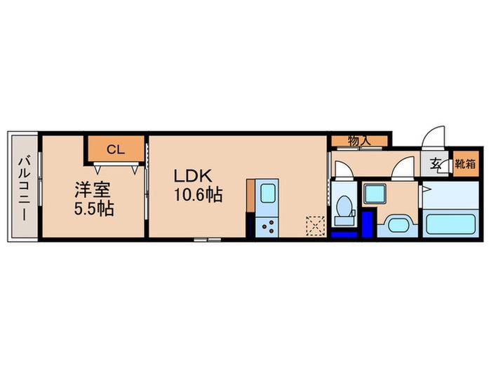 SEJOUR MIRIIY(1LDK/3階)の間取り写真