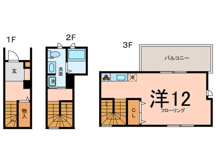 メゾンさくら坂(ワンルーム/1階)の間取り写真