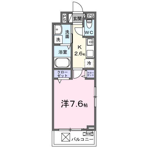 ヒカルサ静岡春日町(1K/3階)の間取り写真