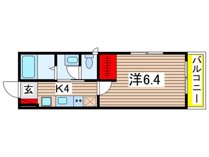 ARRIVO(1K/1階)の間取り写真