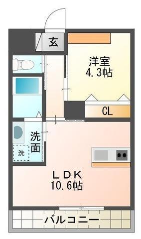 モンテリブロ(1LDK/2階)の間取り写真