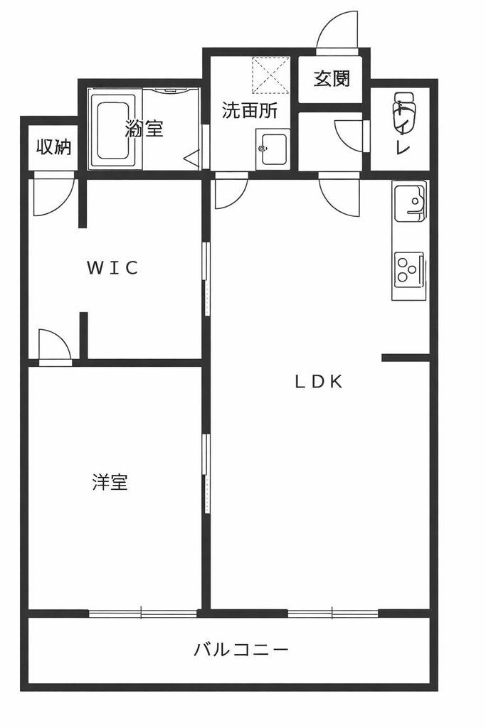 サンライズ門司(1LDK/1階)の間取り写真