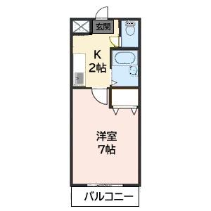 エクセル東浦(1K/1階)の間取り写真