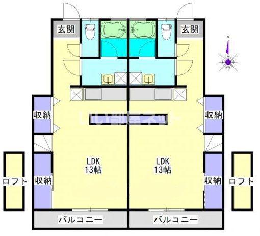 グランドウルス桜木II(ワンルーム/1階)の間取り写真